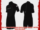 Mens Two Bare Feet Supaflex Shorty 3/2mm Wetsuit - Surf Dive Swim (3XL Black)