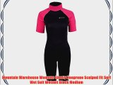 Mountain Warehouse Womens Shorty Neoprene Sculped Fit Surf Wet Suit Wetsuit Black Medium