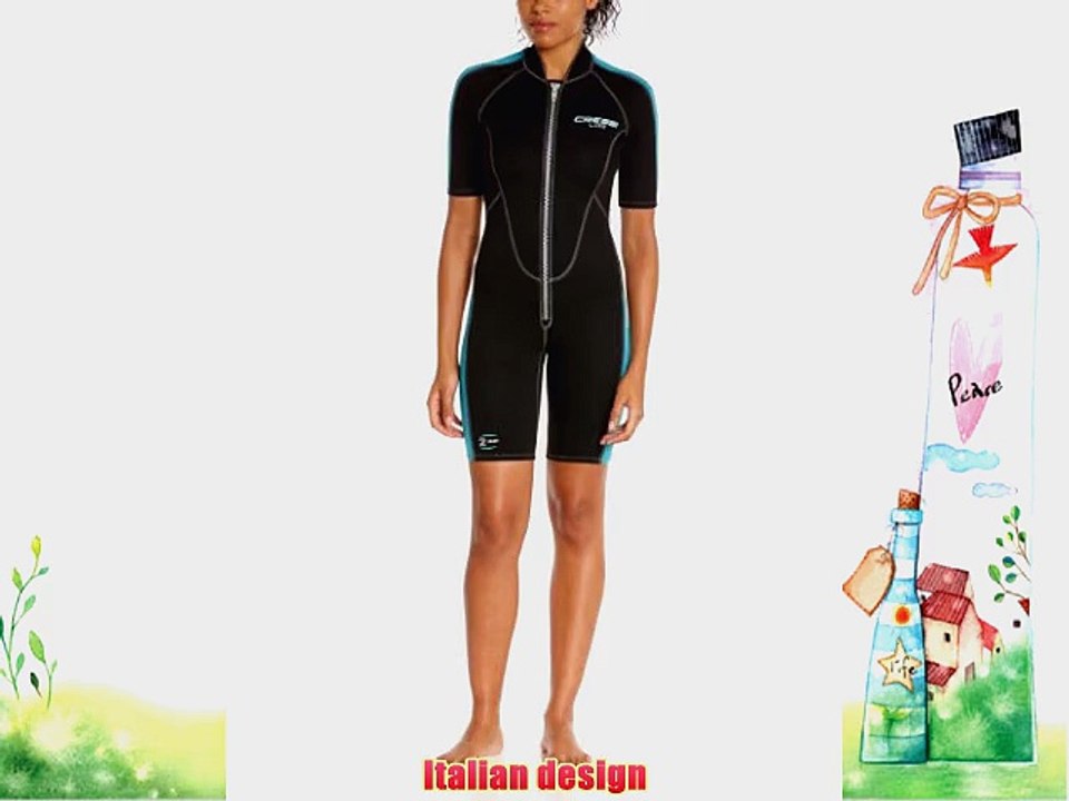 Cressi Women's Lido Wetsuit Shortie Suit - Dark/Blue Small