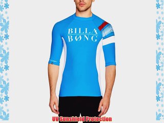 Billabong Men's Edge Short Sleeve Rash Vest - Americana Small