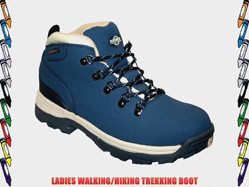 LADIES TREK LEATHER UPPER LIGHTWEIGHT FULLY WATERPROOF WALKING/HIKING/TREKKING WINTER BOOT.