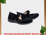 Pavers Sports Style Mary Jane 300 603 - Black Size 7 UK