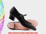 Ladies Black Character Buckle Stage Showtime Leather Dance Shoes All Sizes By Katz Dancewear