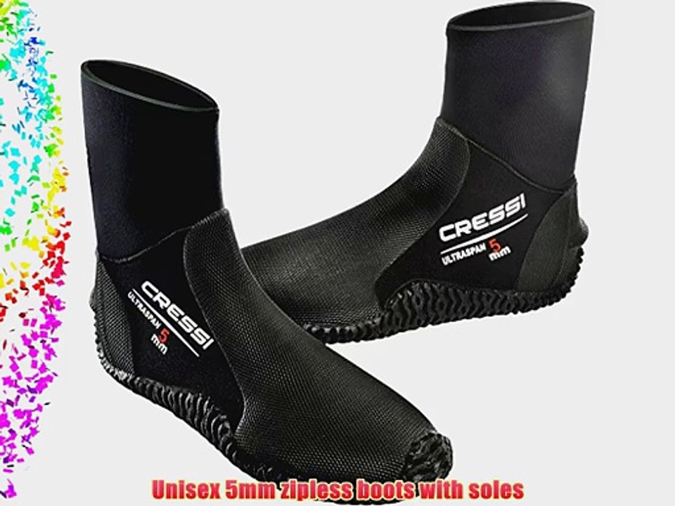 Cressi Ultraspan Dive Boots 5mm Premium Neoprene Black XL9/10.5