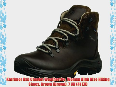 Karrimor Ksb Cheviot Weathertite Women High Rise Hiking Shoes Brown (Brown) 7 UK (41 EU)