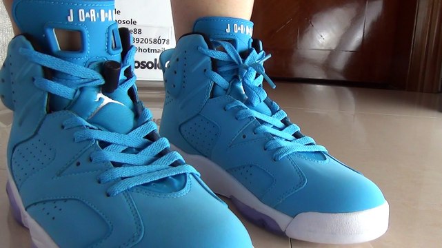 Authentic Air Jordan 6 Pantone on foot