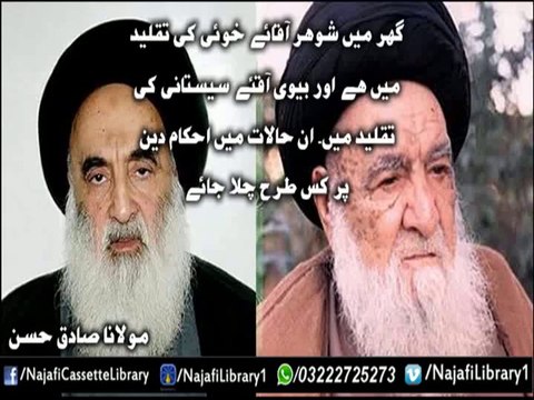 Aqa Sistani, Aqa Khuwi - Maulana Sadiq Hassan
