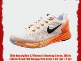 Nike Lunarglide 6 Women's Running Shoes White (White/Black/Ttl Orange/Pch Crm) 5 UK (38 1/2