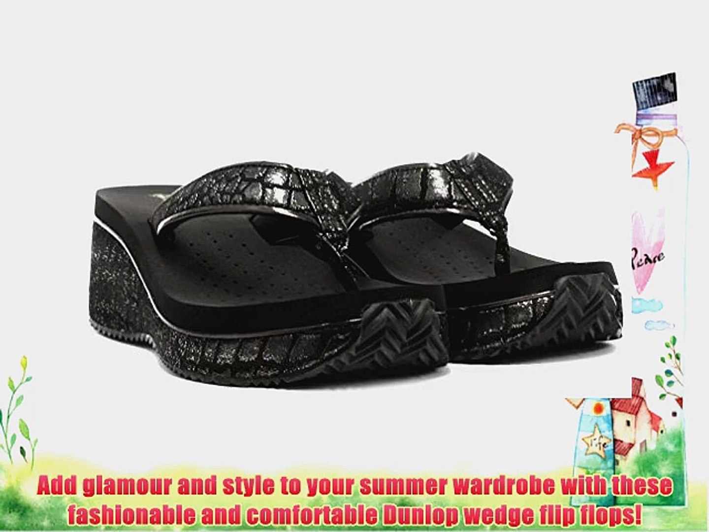 dunlop wedge flip flops