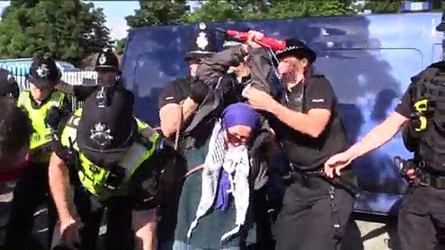 London Palestine Action group hold a protest