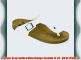 Scholl Bioprint Boa Vista Wedge Sandals (4 UK - EU 37 White)