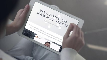ipad displaying newnet media's website