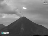UFO Sighting or Light Being Captured Over The Colima Volcano in Mexico