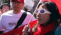 China Supporters Discuss Tibet at Olympic Torch Protest  SF