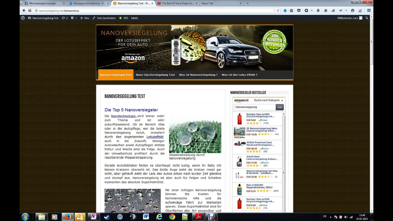 Nanoversiegelung test