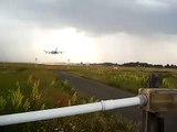 Boeing 747 Cargolux landing in storm at Ferihegy 31R