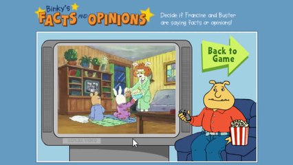 Arthur Binkys Facts and Opinions Cartoon Animation PBS Kids Game Play Walkthrough