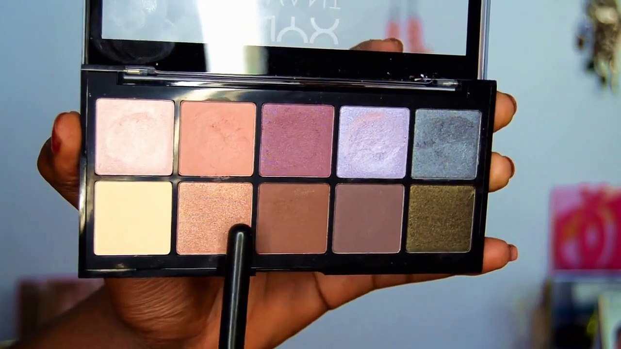 Neutral Smokey Eye Makeup Tutorial I NEW DRUGSTORE NYX PALETTES Review + Swatches