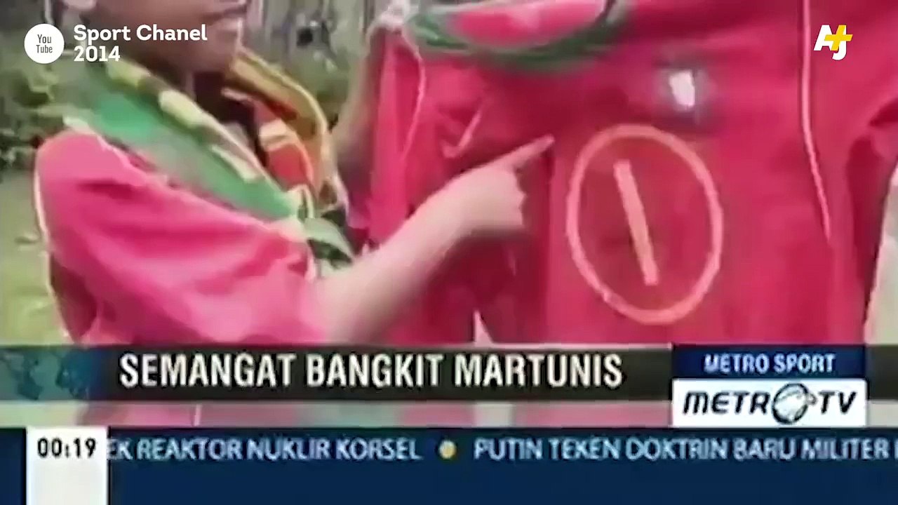 Martunis, Tsunami Surviver following footsteps of his idol Soccer player Cristiano Rolando