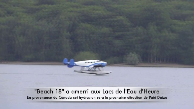 Un hydravion aux Lacs de l' Eau d'Heure: une première en Belgique