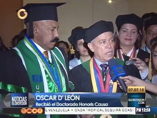 D'León al recibir el Honoris Causa: Este sueño se dio y no lo soné