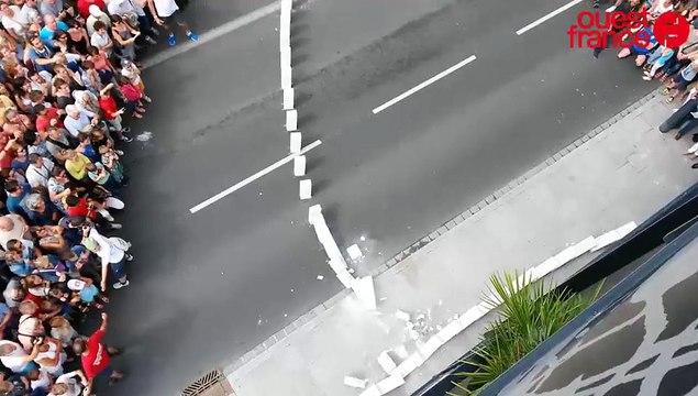 Dominoes à Rennes : l'arrivée vue d'en haut