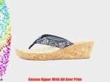 ANIMAL Women's Susie Cork Wedged High Heeled Flip Flops/Sandals (UK 4 Multi Colour)