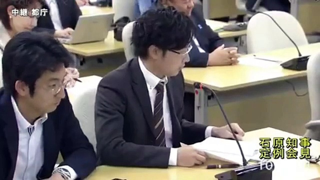 石原知事、朝日記者に「うるさい！バカにするな！おわり！」