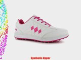Slazenger Womens Casual Ladies Golf Shoes Shaped and Padded Ankle Lace Up White/Pink UK 6