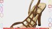 Unze Evening Sandals Womens Flip-flops L18205W Gold 6 UK