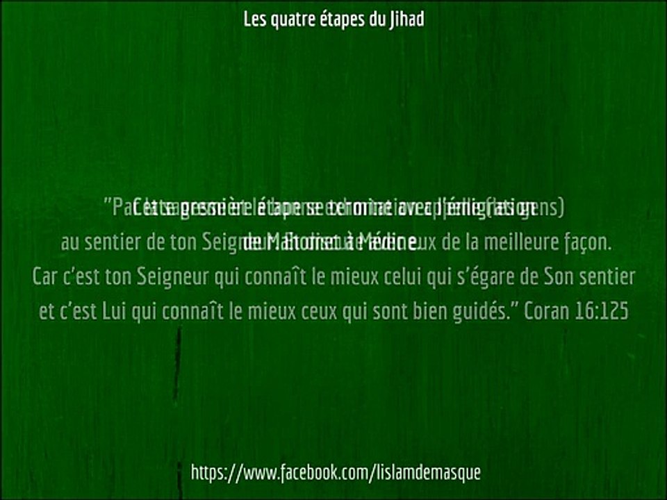 Les quatre étapes du Jihad