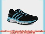 adidas Womens RSP Cushion Ladies Running Shoes Jogging Sport Lace Up Trainers Black/Blue UK