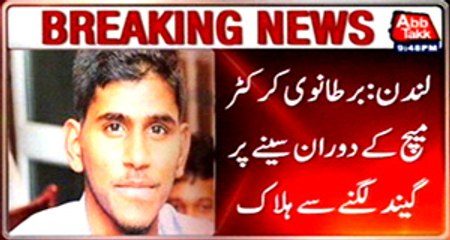 Cricketer dies after being hit by ball in the chest