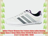 Adidas V Racer Womens Neo Trainers Nylon Ladies Running Sports Shoes 3 Stripe White/Silver