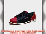 Bowlio Firestarter - Leather Tenpin Bowling Shoes in black and red for men and women Shoe size:13