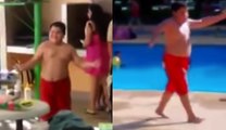 Kid Dances To Cuban Pete at a Pool Party | What's Trending Now