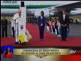 Primeras palabras del Papa Francisco a su arribo al Ecuador