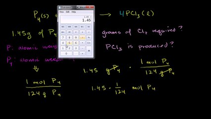 Learn Chemistry Online ~ Stoichiometry Example Problem 1