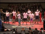 Handicap Lumberjack Death Match - Sanshiro Takagi vs Danshoku Dino & Makoto Oishi (DDT)