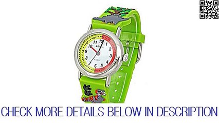 Ravel Cartoon Dinosaur 3D Children`s Quartz Watch with White Dial Analogue Displ Guide