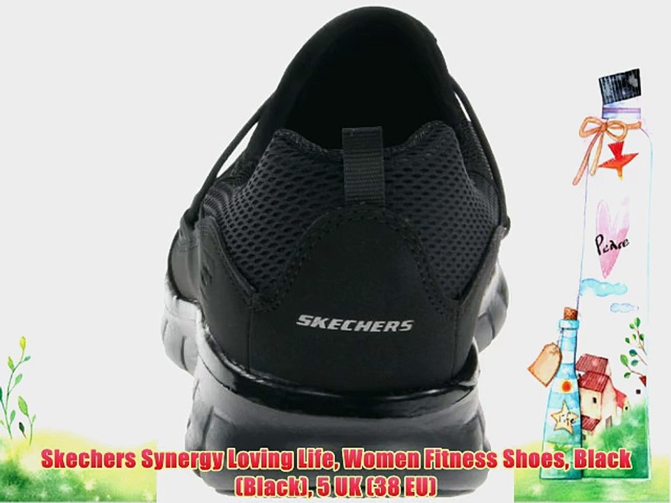 Skechers Synergy Loving Life Women Fitness Shoes Black (Black) 5 UK (38 EU)