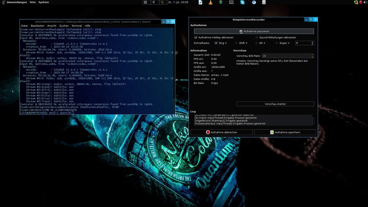 Arch Linux : Annas Quest [mesa 10.6.1 + wine-staging-compat 1.7.45 (pipelight repo)]