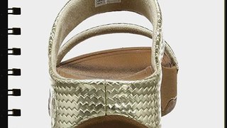 Fitflop Women's Lulu Slide Weave Sandals Pale Gold 4 UK