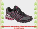 Dek Lady Air Raid Womens Shock Absorbing Running Trainers (7 UK black/fuschia)