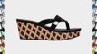 Rocket Dog AMAZON PB - Delfina - Wedge Platform Flip Flop Sandals - Patent Black Tumbler Tan