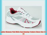 Ladies Womens Pink White Gym Running Trainers Shoes Size 3-9 (7)