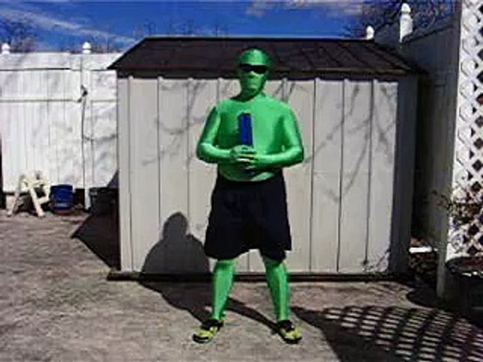 green zentai action