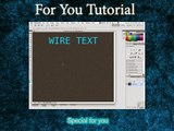 photoshop tutorials for beginners - Generating Wire Text