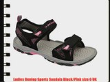 Ladies Dunlop Sports Sandals Black/Pink size 6 UK