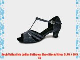 Roch Valley Evie Ladies Ballroom Shoe Black/Silver 6L UK / 39.5 EU